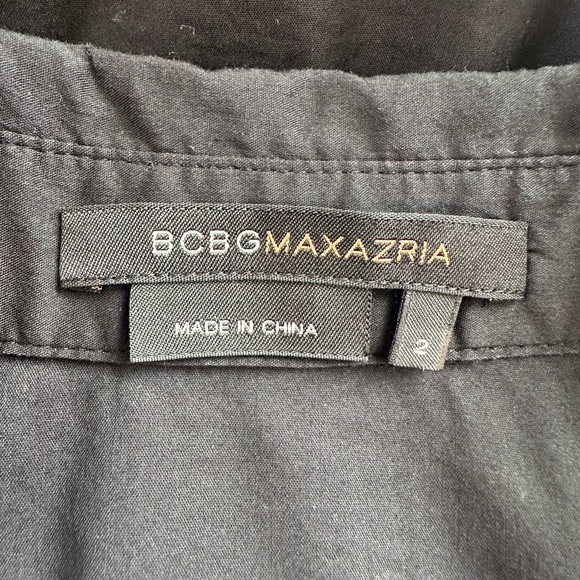 BCBGMaxAzria Sexy Y2K Office Siren Cotton Blend Short Sleeve Dress (Size 2) - Picture 7 of 9